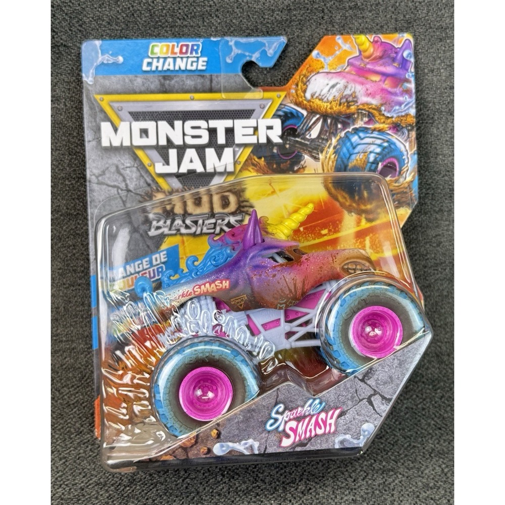 Monster Jam Sparkle Smash Mud Blasters Kids Model Diecast Toy Trucks Car 1:64 3+